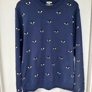 Kenzo Navy Third Eye Motif Crewneck Sweater